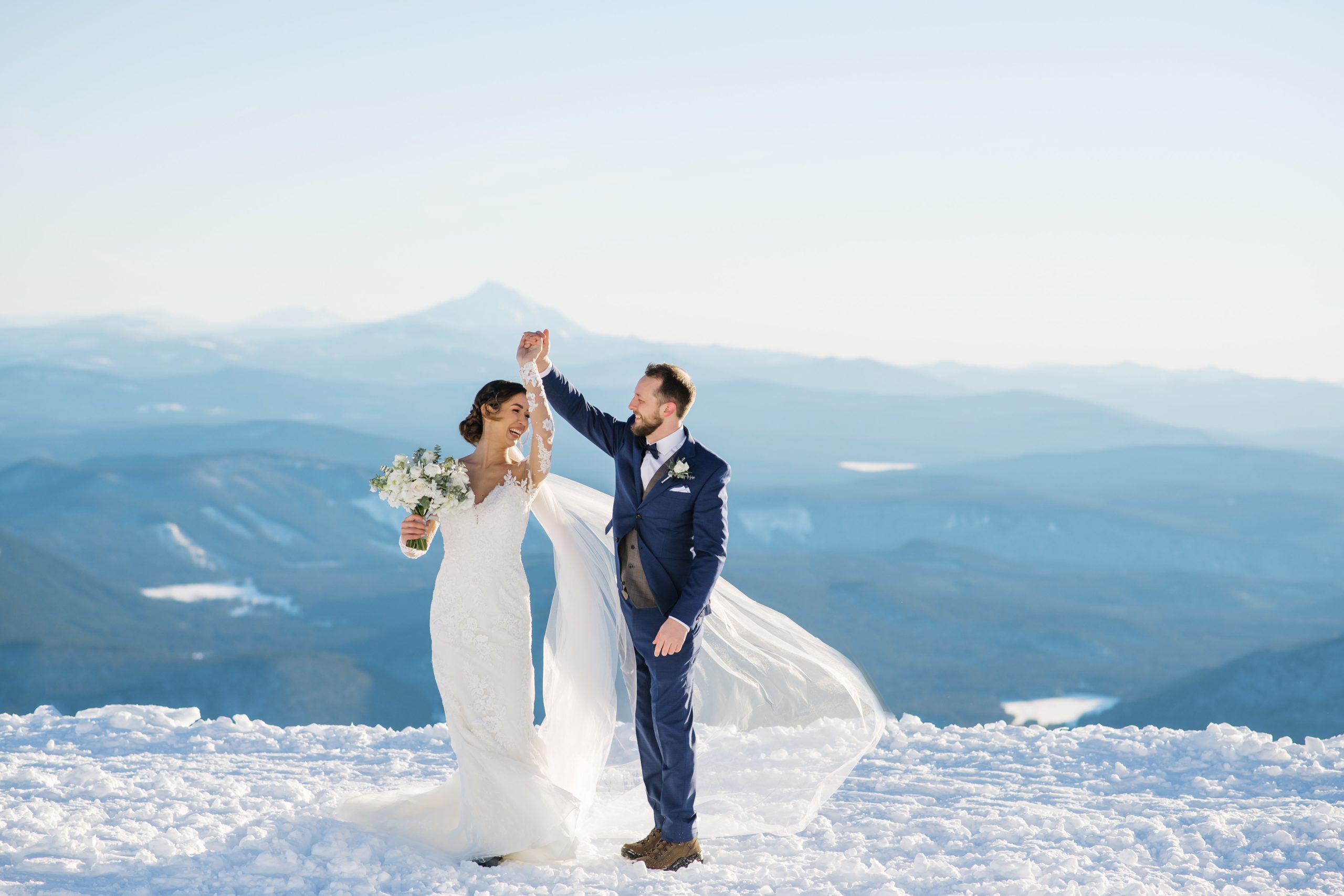Mount Hood Dancing Couple Danielle Peterson Photography PNW Weddings