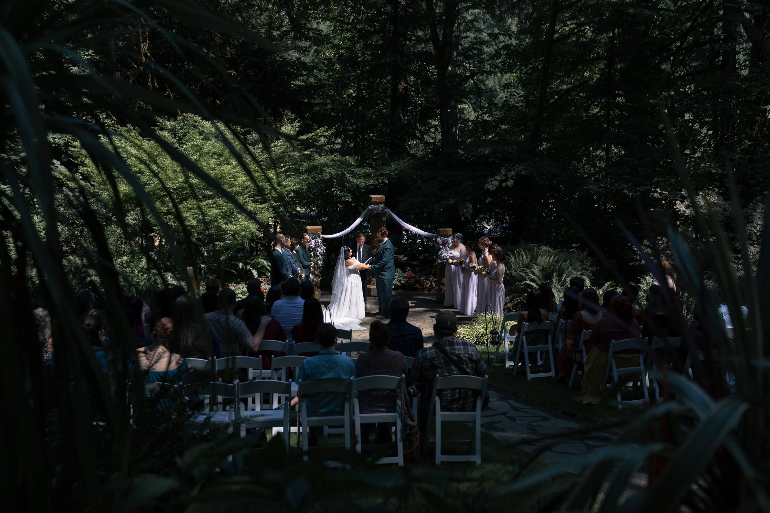 Consciously Captured - Couple Saying Vows At Portland Garden Venue Auburn Photography