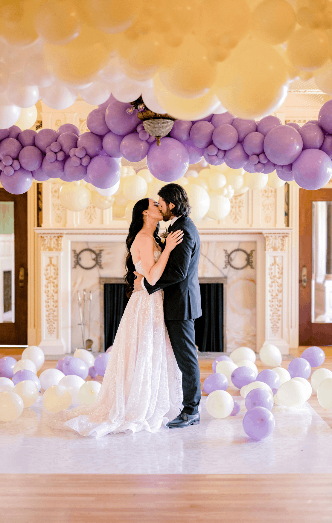 Elevated Events By Tosha -PNW Weddings-Purple And White Fairytale Wedding At Historic Wedding Venue In Seattle 3 Birds Caravan - Mobile Bridal Suite - Oregon-min